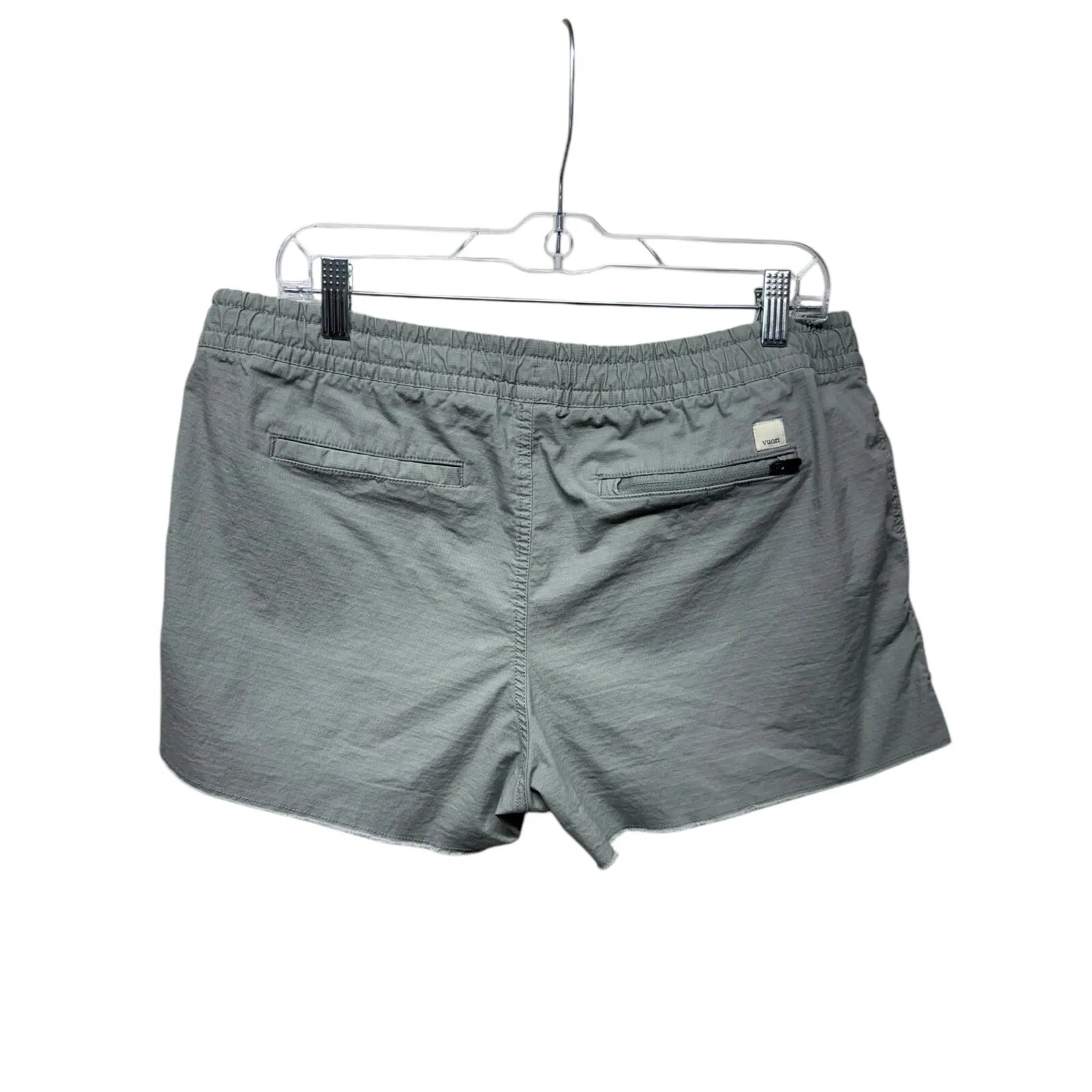 Vuori Vintage Ripstop‎ Short L Cotton DuraTerra Green Zipper Pockets Drawstring - Image 2