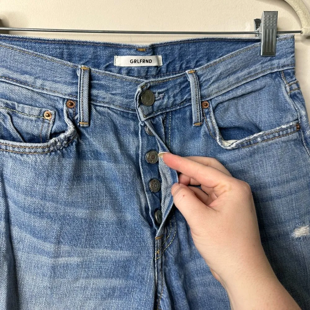 GRLFRND High-Rise Straight Crop Jean Last Song Size 27 - Image 4