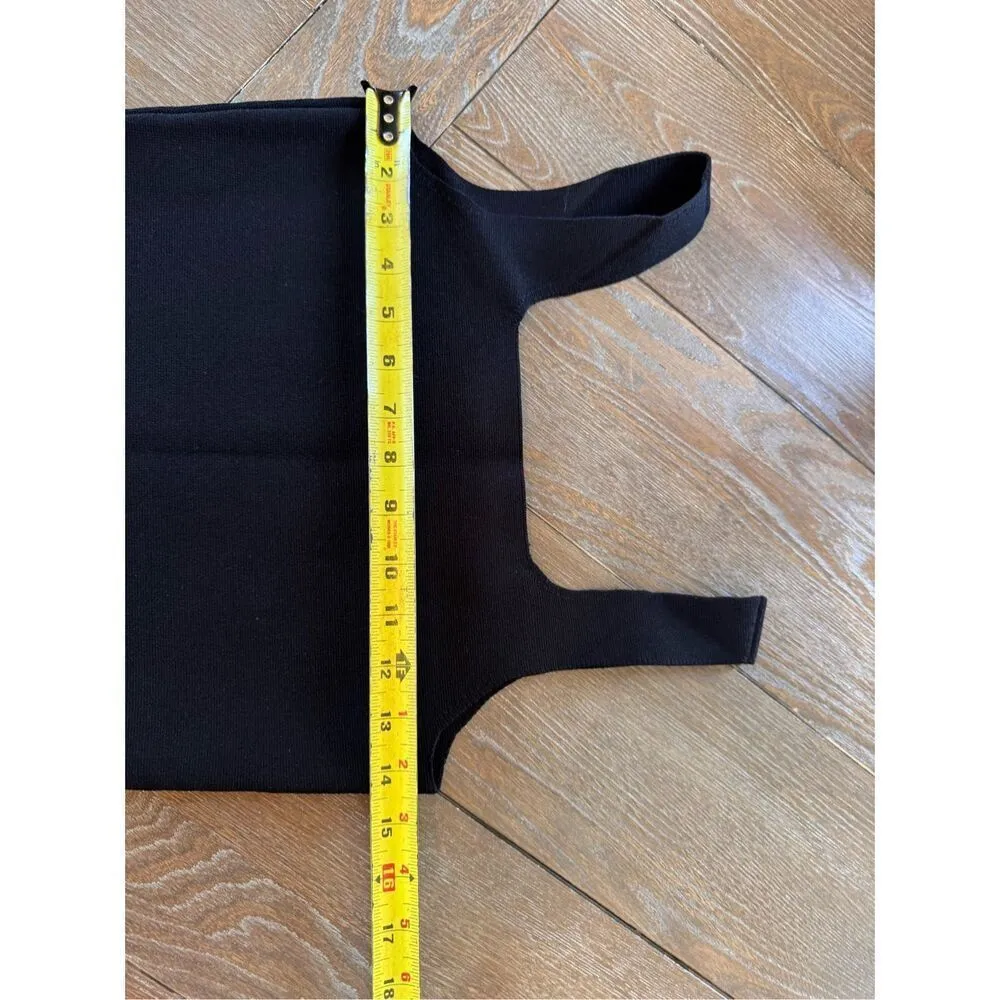 A.L.C. Victoria High-End Designer Black Stretch Knit Tank Top Size Medium - Image 9