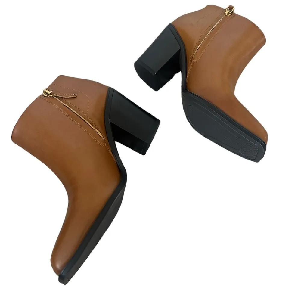 NWOB FRANCO SARTO Vivica Western Bootie Tan 9 - Image 2