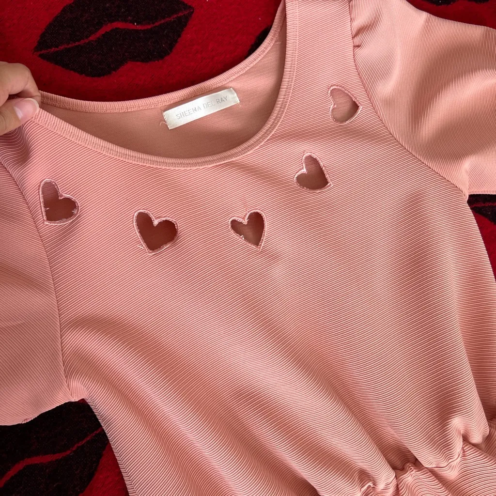 Japan Kawaii heart cut out dress XS - Image 3