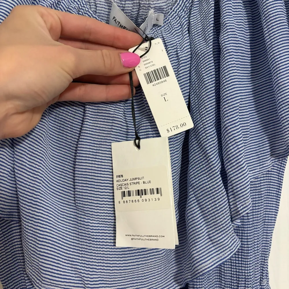 Faithfull The Brand Holiday Jumpsuit Cascais Stripe NWT - Image 7