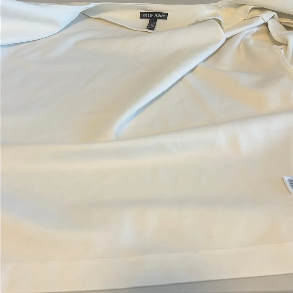 Eileen Fisher Ivory Flex Tencel Ponte Jacket Size Medium - Image 7