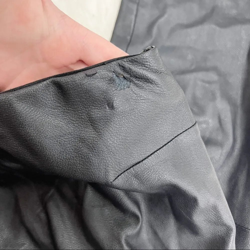 ZARA  Black Faux Leather Pants - Image 7