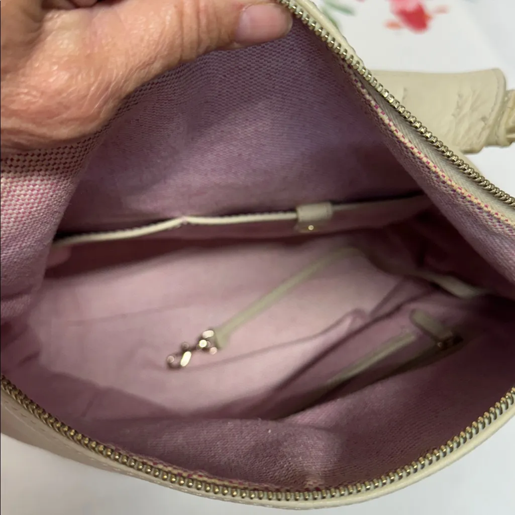 Dooney & Bourke Ivory Leather Tote - Image 11