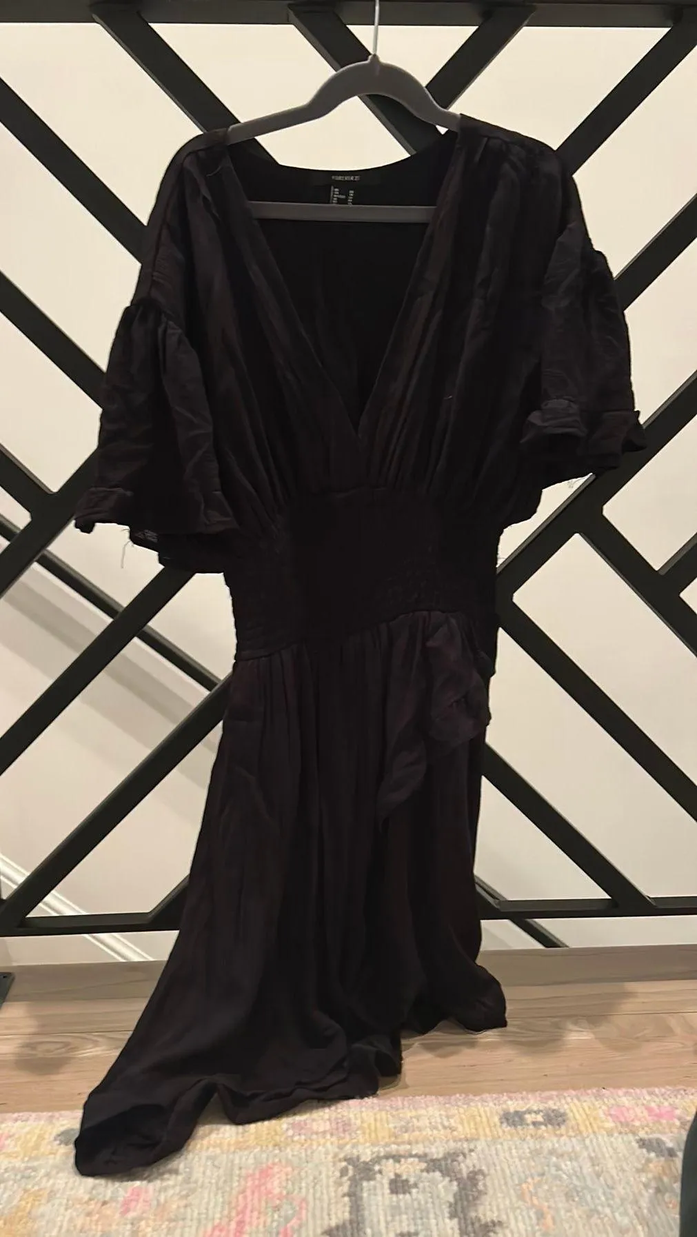 Size Extra Small Black Midi Dress - Image 2