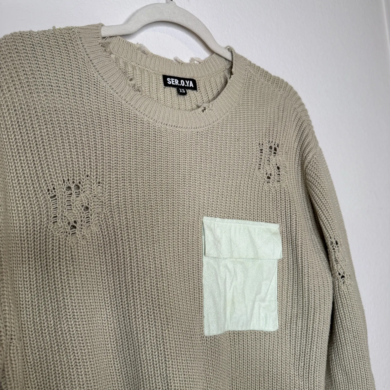 Revolve SER.O.YA Devin Sage Green Sweater Size XS - Image 9