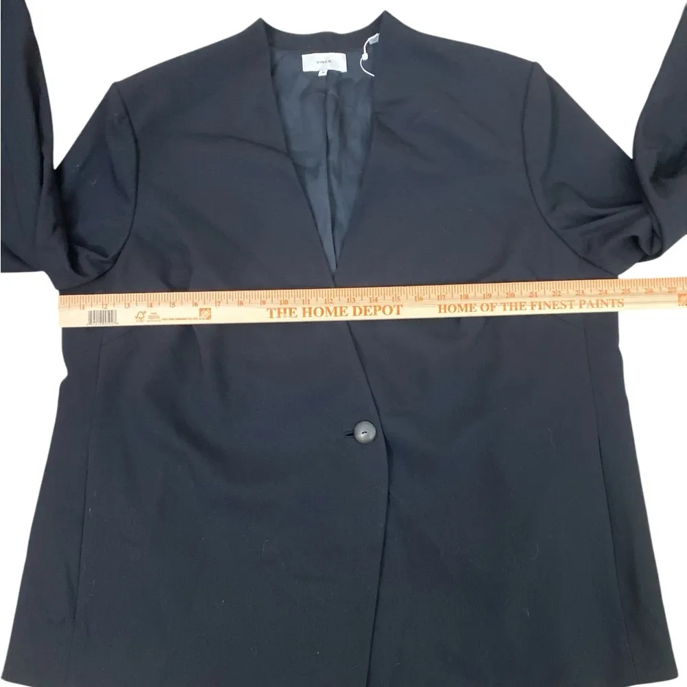 Vince. New Collarless Wool Blend Blazer - Image 9