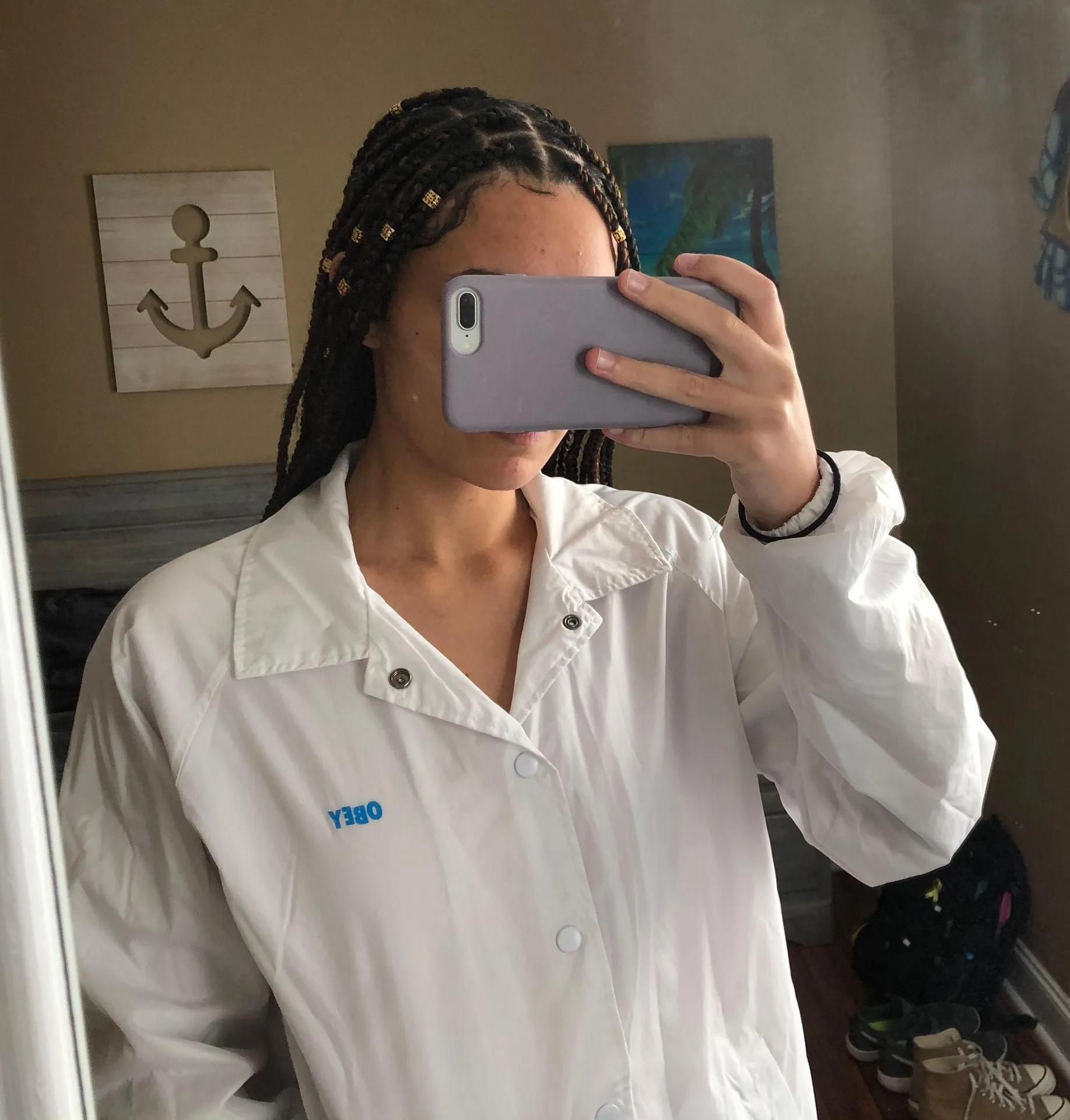 Obey button up windbreaker - Image 4