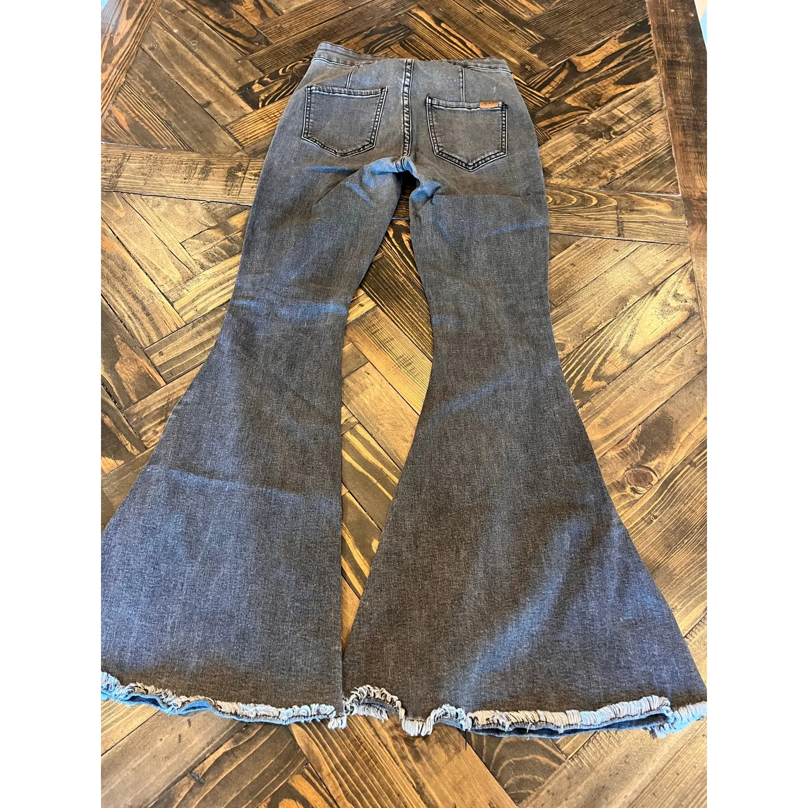 Rock & Roll Denim Bargain Button Bell Jeans Stretch Women 27x30 Cowgirl Western - Image 3