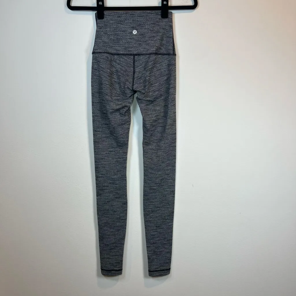 Lululemon Textured 31" Leggings Heather Black Compression Stretch Women’s Size 2 - Image 5