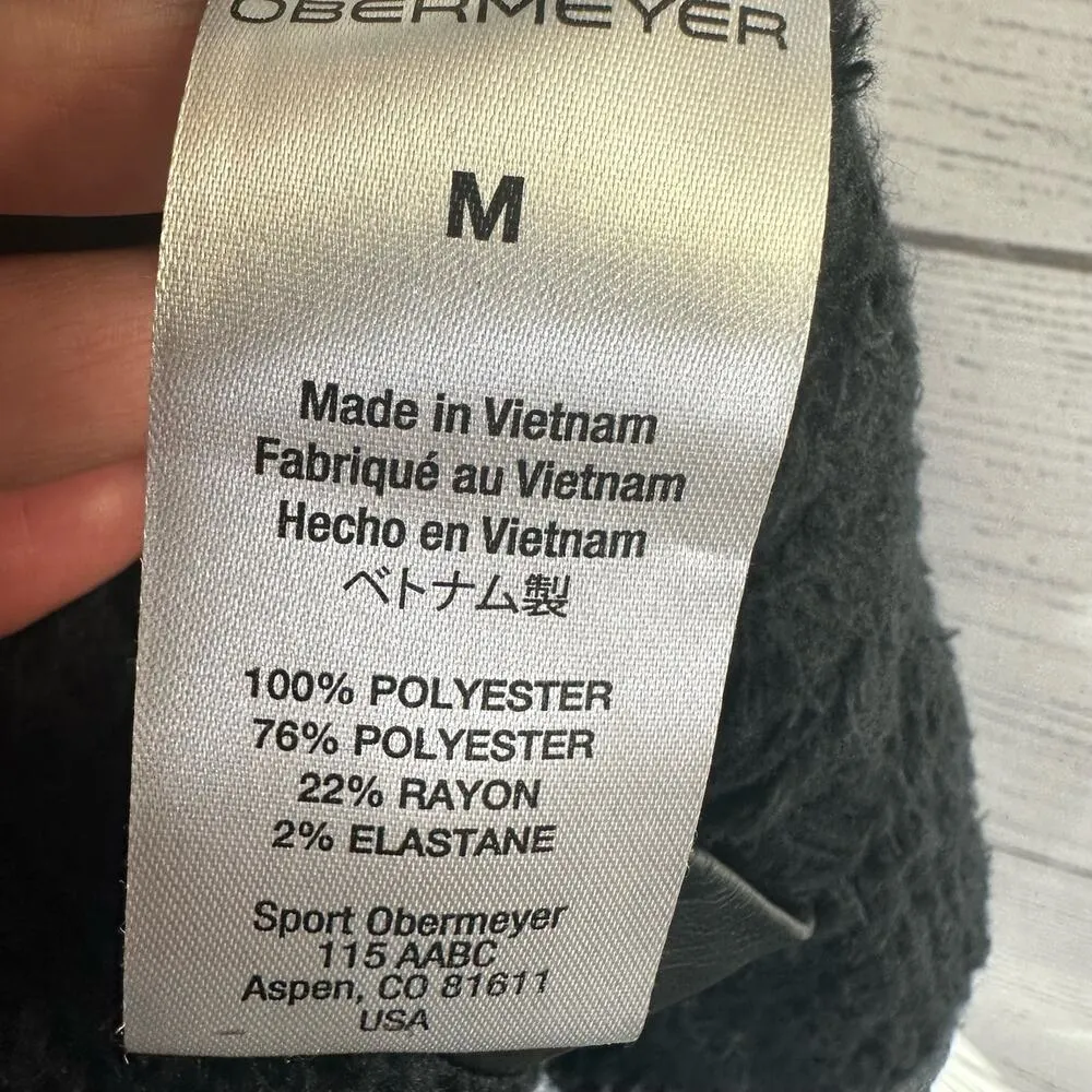Obermeyer Womens size Medium Greyson Reversible Sherpa Vest Gray Black - Image 13