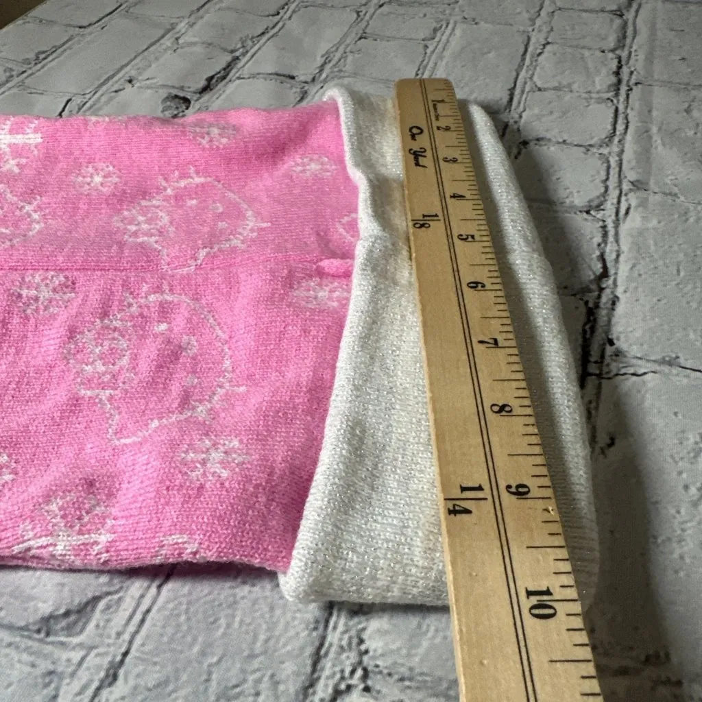 Hello Kitty Pink Face Snowflake Holiday Santa Hat NEW Adult One Size - Image 7