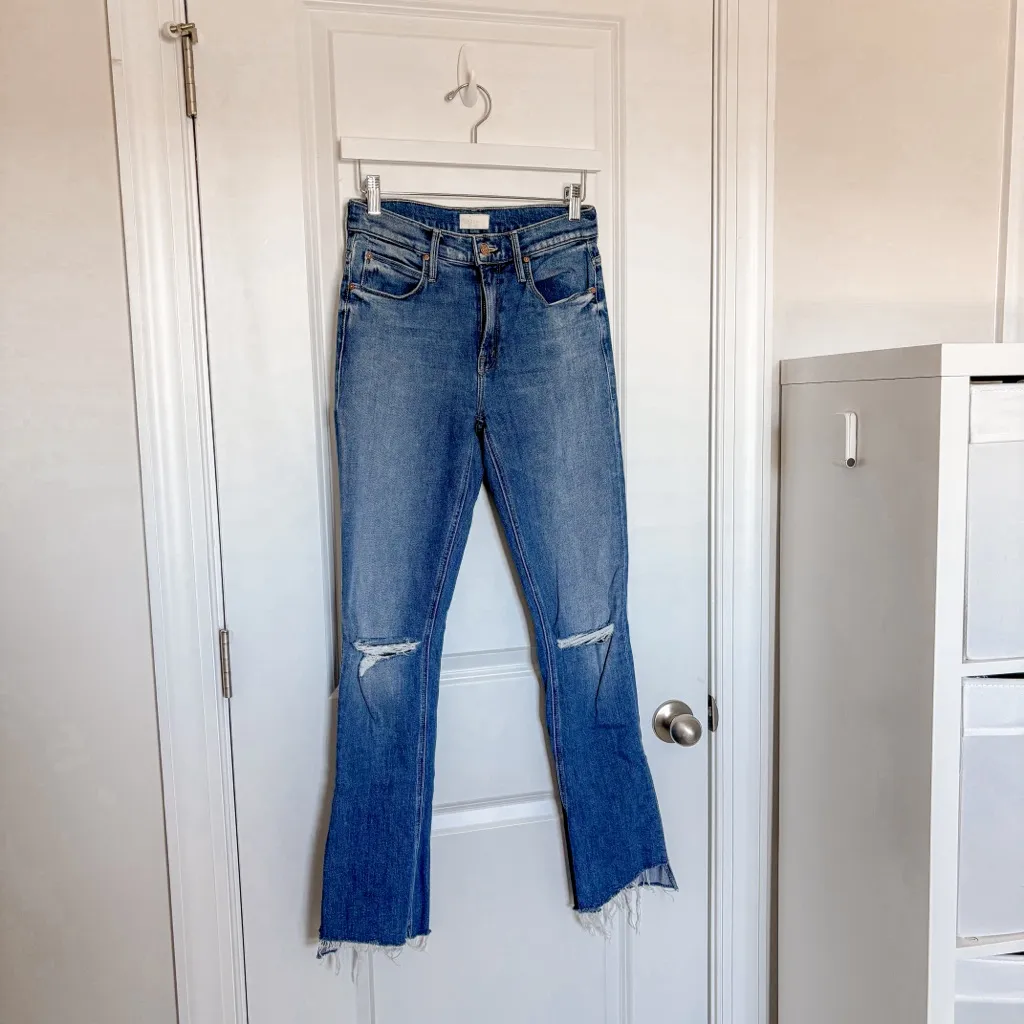 Mother The Runaway Step Fray Jeans Spice it Up Blue Size 25 - Image 4