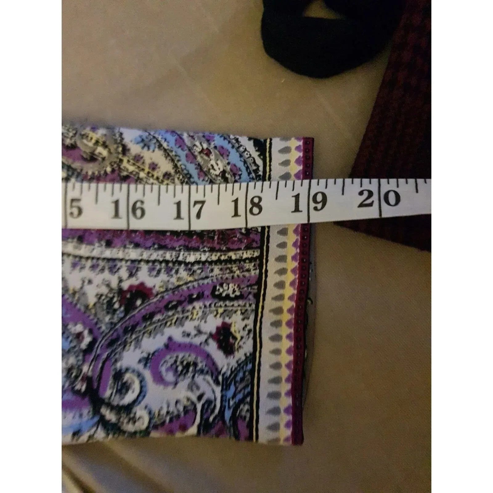 J. Jill Womens Blouse Sz XS Paisley Retro Hipster 60’s 70’s Inspired Festival Purple - Image 12