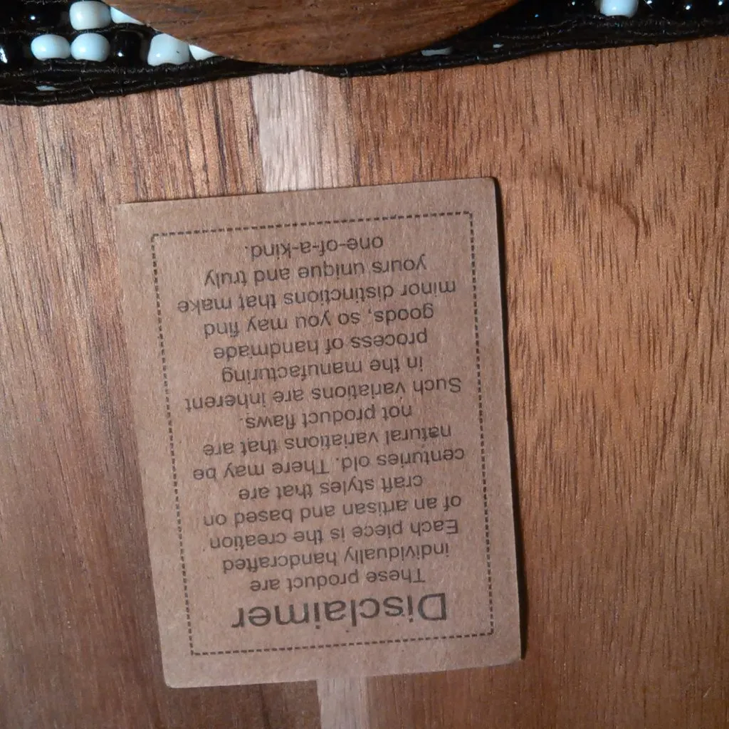 Southwestern Handcrafted Seed Bead Belt With Wooden Buckle - Image 11