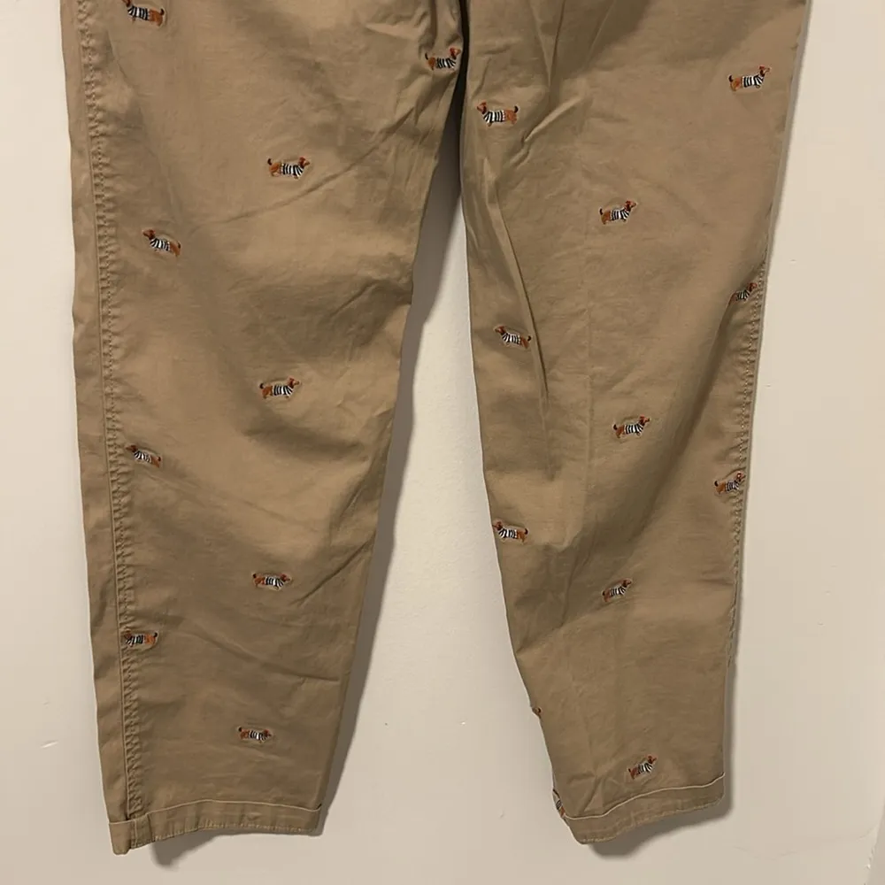 Talbots Girlfriend Chino Dog Novelty Print Pants Size 6 Inseam 27 - Image 5