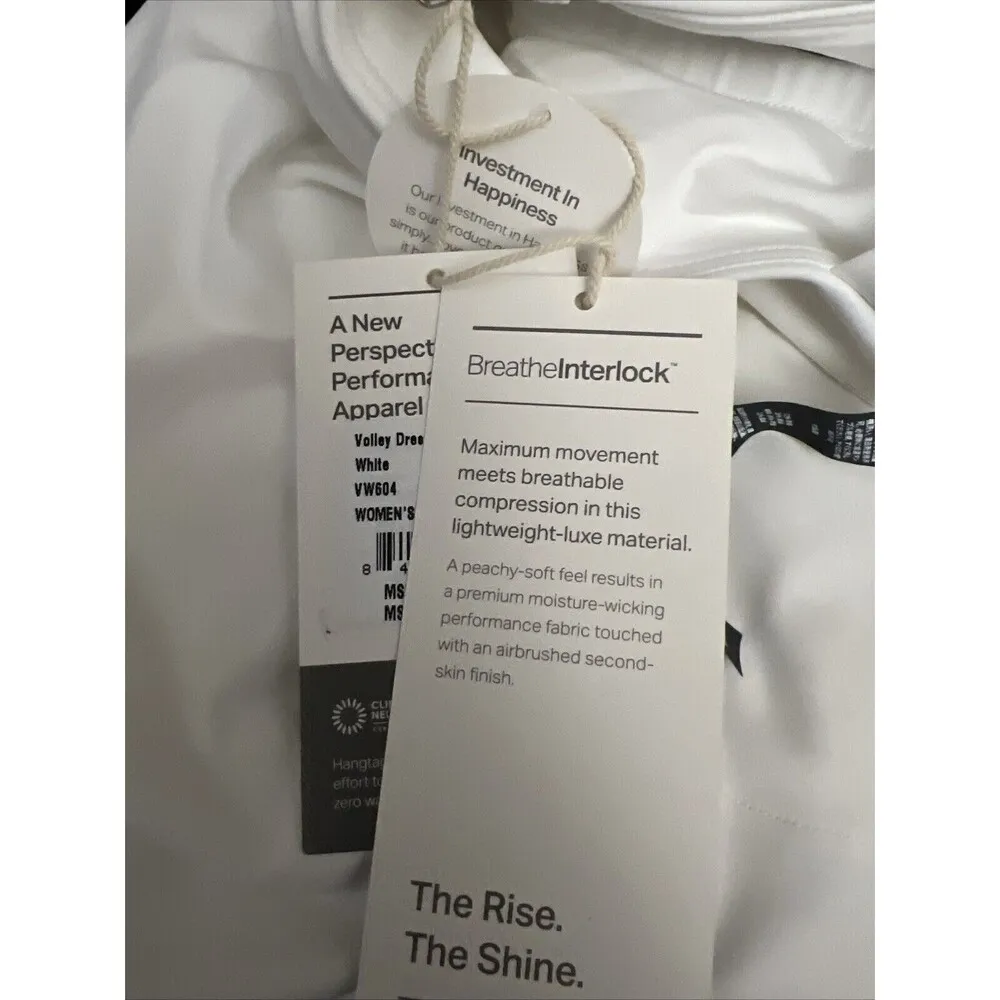 Vuori Volley Dress Sleeveless A-Line Activewear Tennis White Size XS New $108 - Image 3