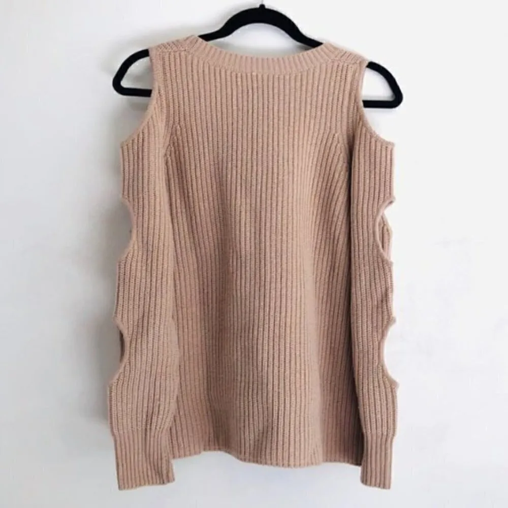 Zoe Jordan Sweater XS Galileo Wool Cashmere Cold Shoulder Cutout Sleeves Knit - Image 8