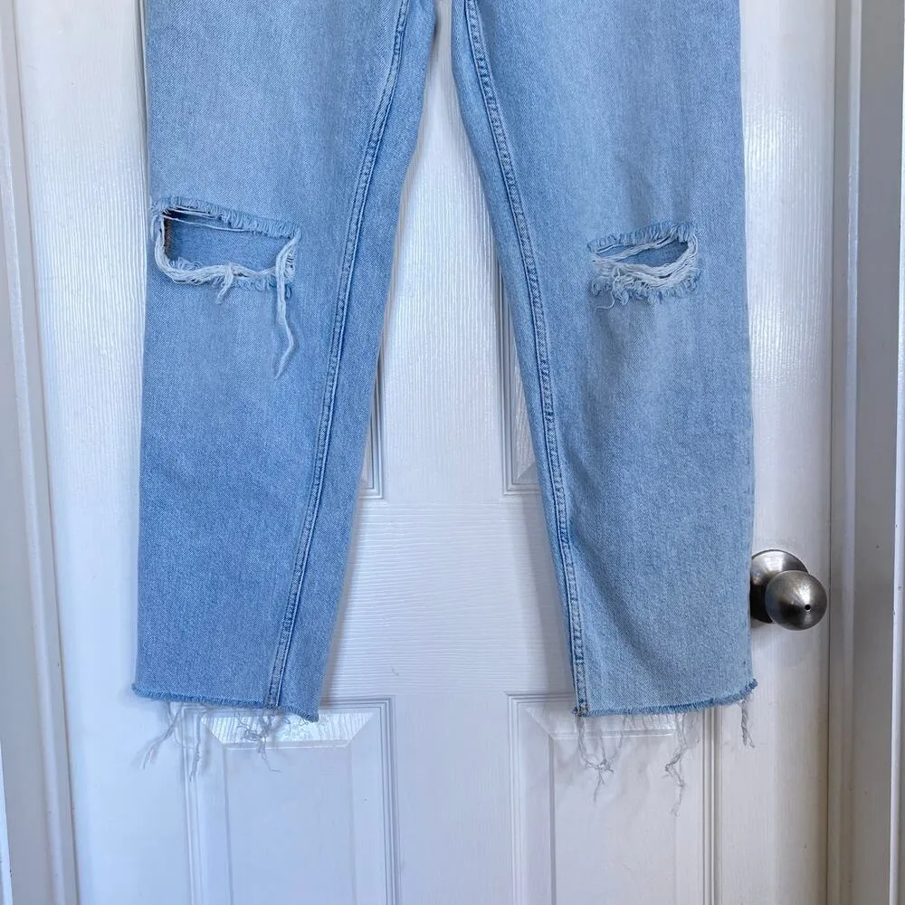 RAILS The Atwater Slouchy Straight Distressed Jeans Light Wash Size 28 Button - Image 8