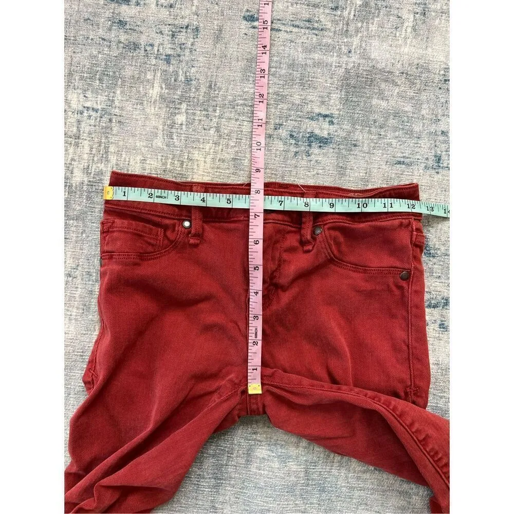 Marc by Marc Jacobs Candied Rum Red Stick Cropped Jeans Size 25 - Image 6