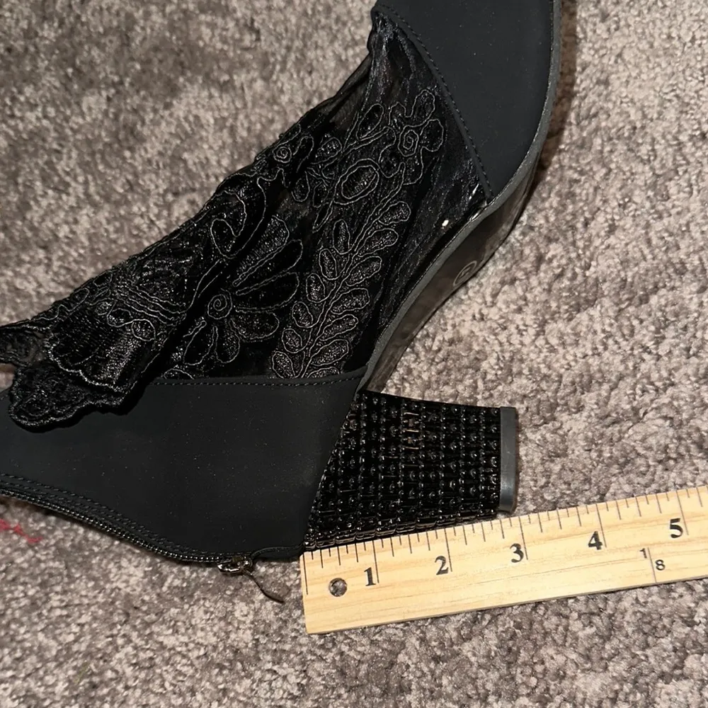 Black Lace-Up Ankle Booties with Minimalist Design - Image 5