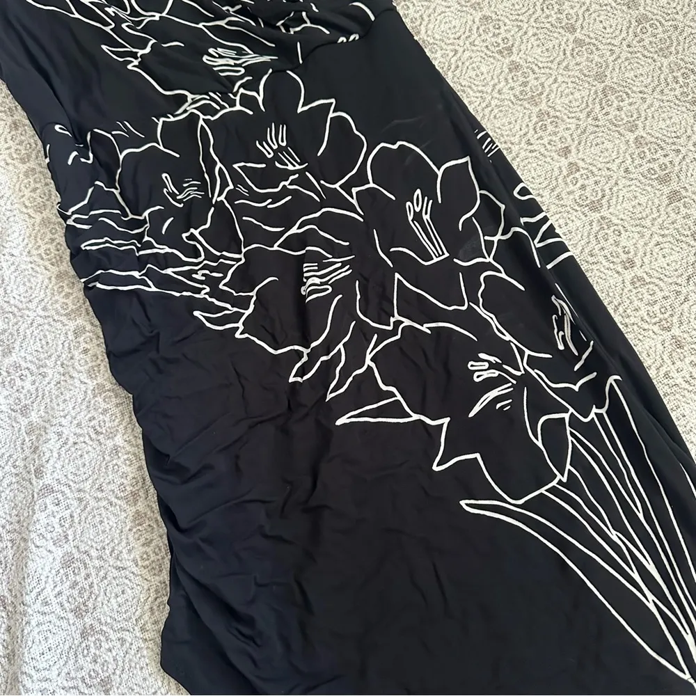 Tracy Reese Ruched Combo Dress In Black Calla Lily - Image 8