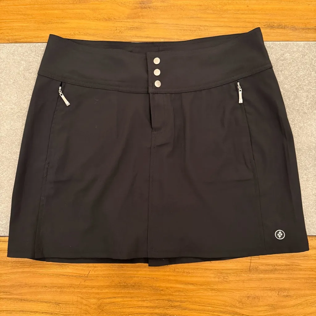 Jofit Black Signature Skort Golf & Tennis Zip Pockets & Built - Image 2