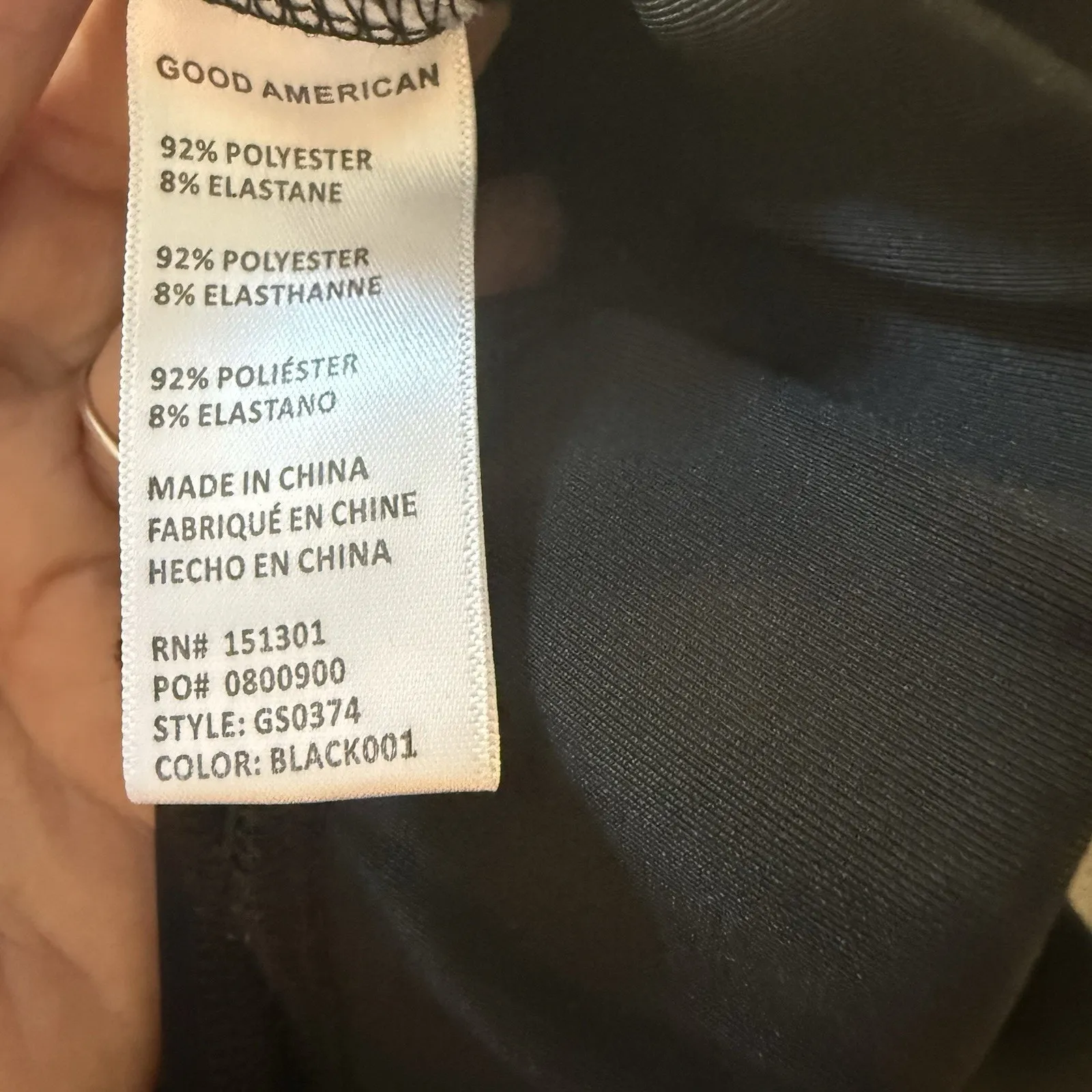 Good American Scuba Pants Black 38x29 Ankle Zip Workwear Stretch Staple Minimal - Image 10