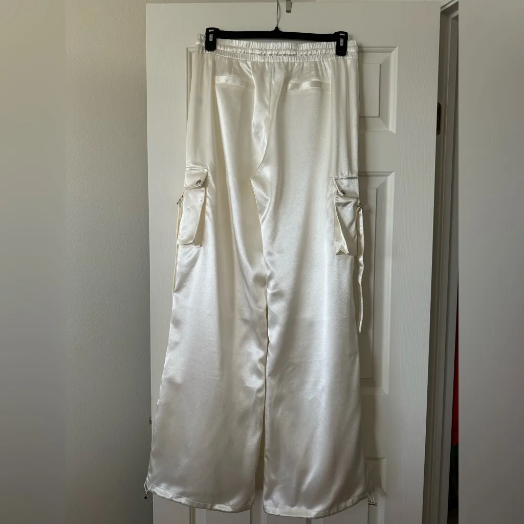 NWT SER.O.YA Finley Cargo Pants Winter White Size Large - Image 8