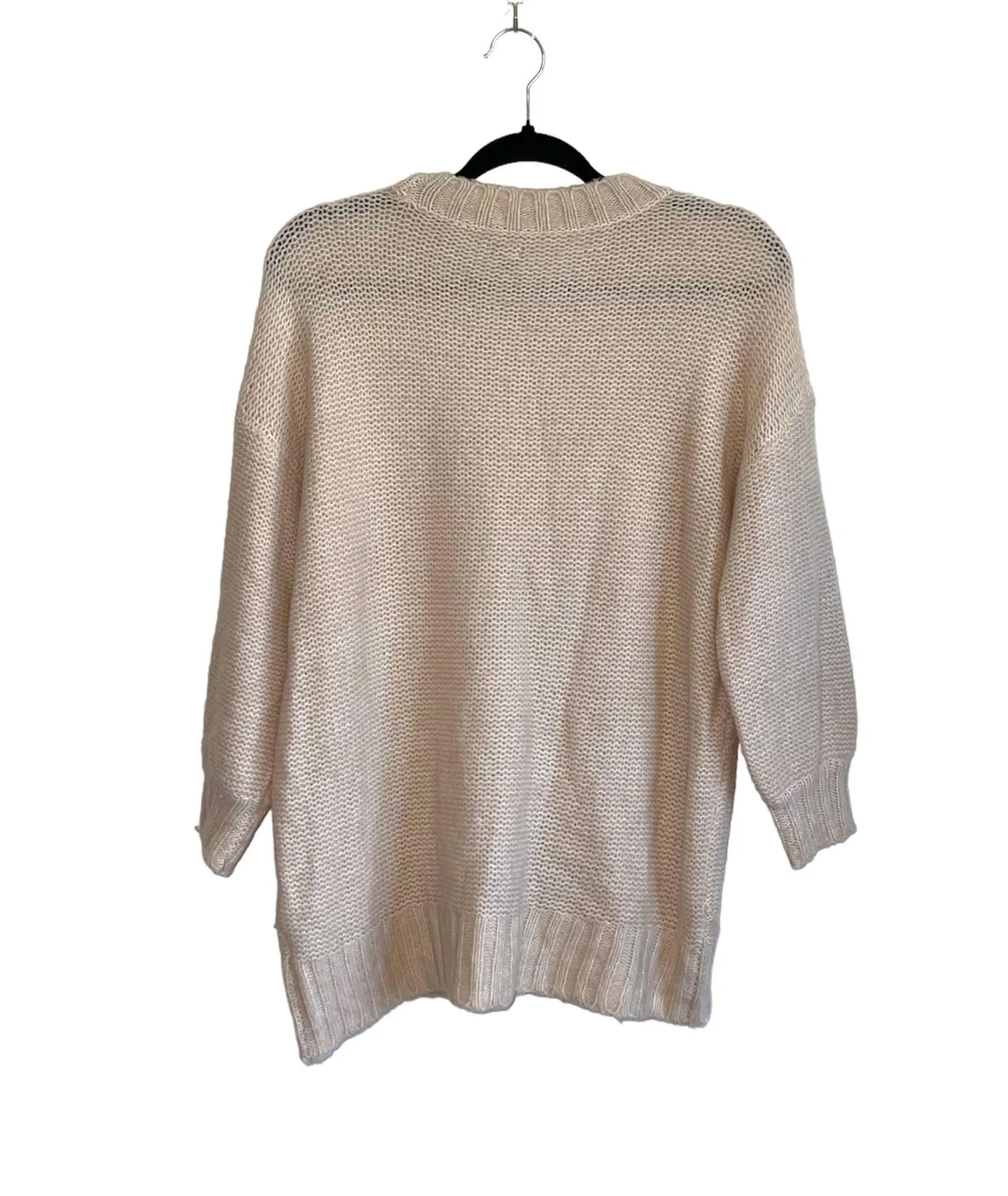 Cream Soft Chunky Knit Oversized Pullover Sweater - Image 6