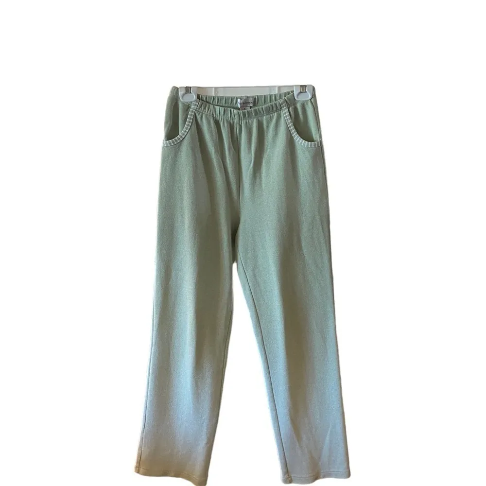 Drawers & Damon Sage green cotton blend lounge set Athleisure Loungewear Size M - Image 9