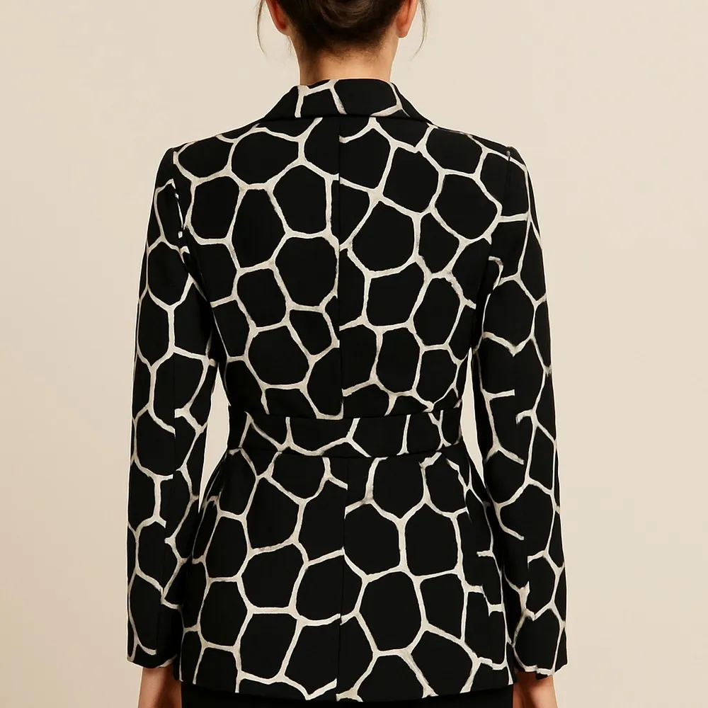 INC International Concepts Black and White Patterned Coat - Image 9