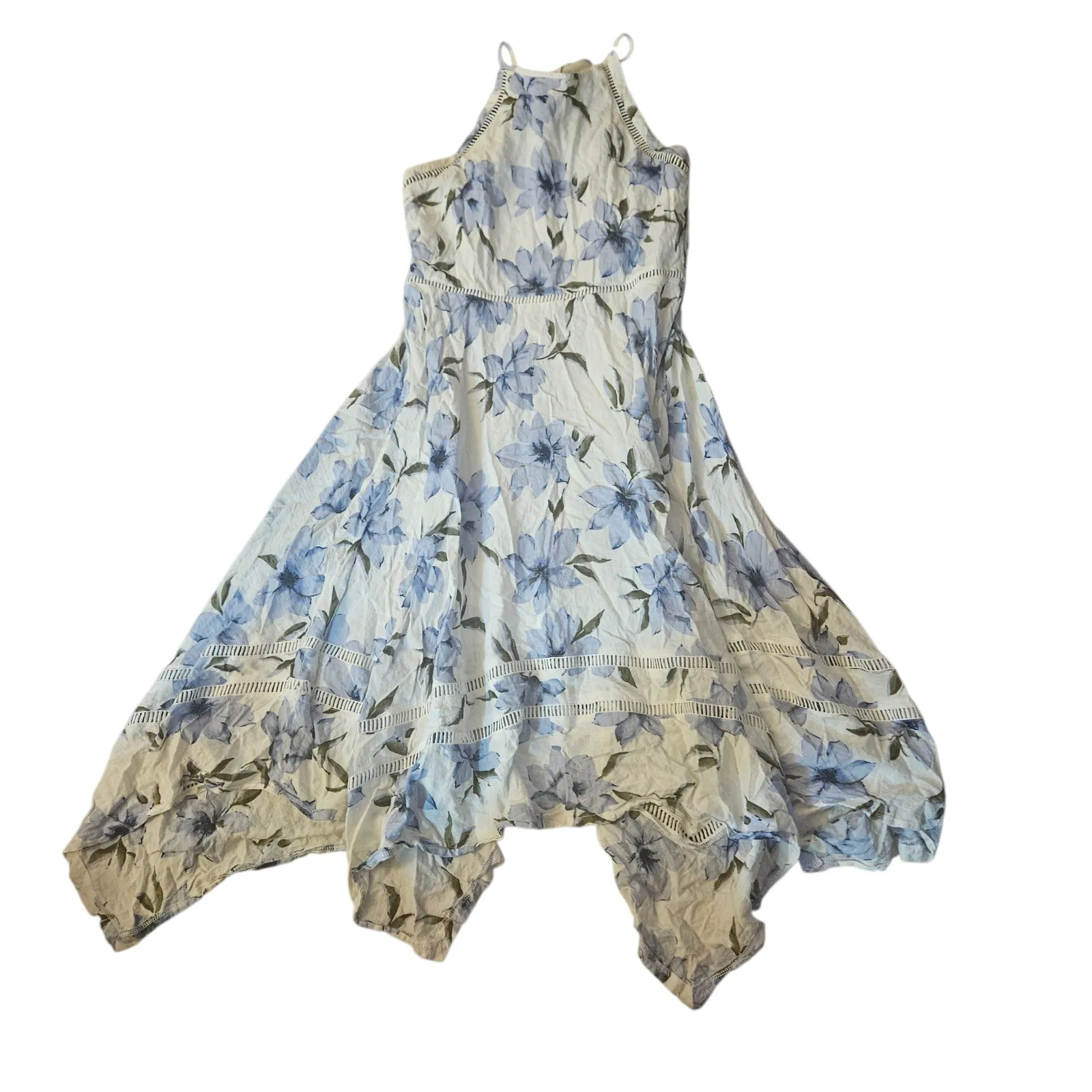 Lulus Women's‎ Floral Print Halter Neck Asymmetrical Hem Dress - Size L - Image 2