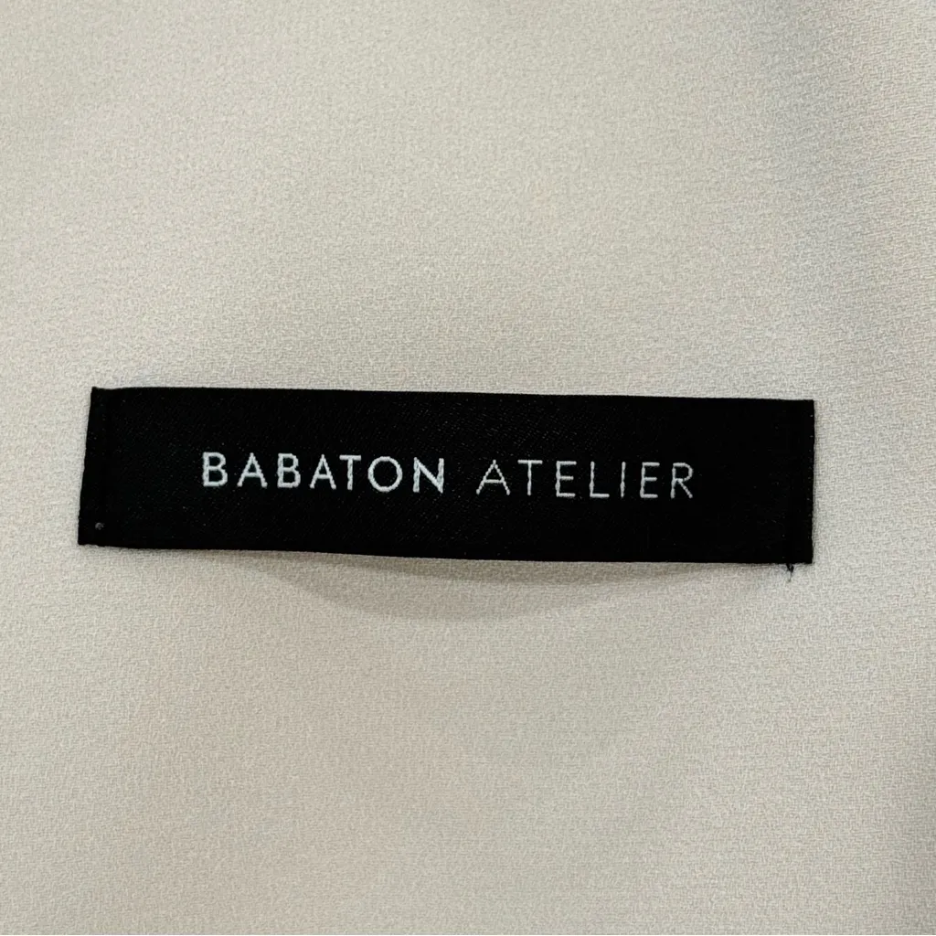 Aritzia Babaton Atelier Cropped Power Blazer Cream Size 10 Classic Chic Preppy - Image 11