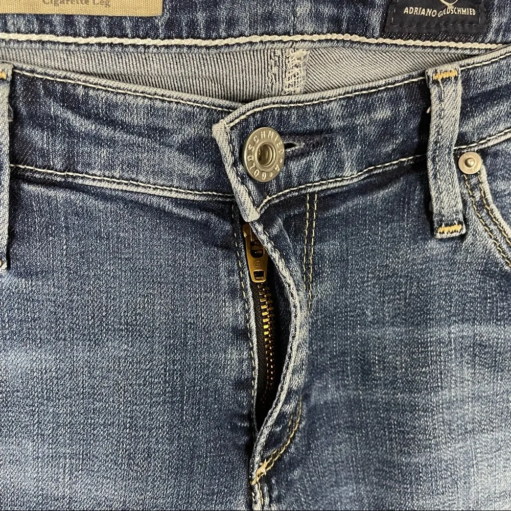 AG Adriano Goldschmied The Stilt Cigarette Leg Medium Wash Skinny Jeans - Image 4