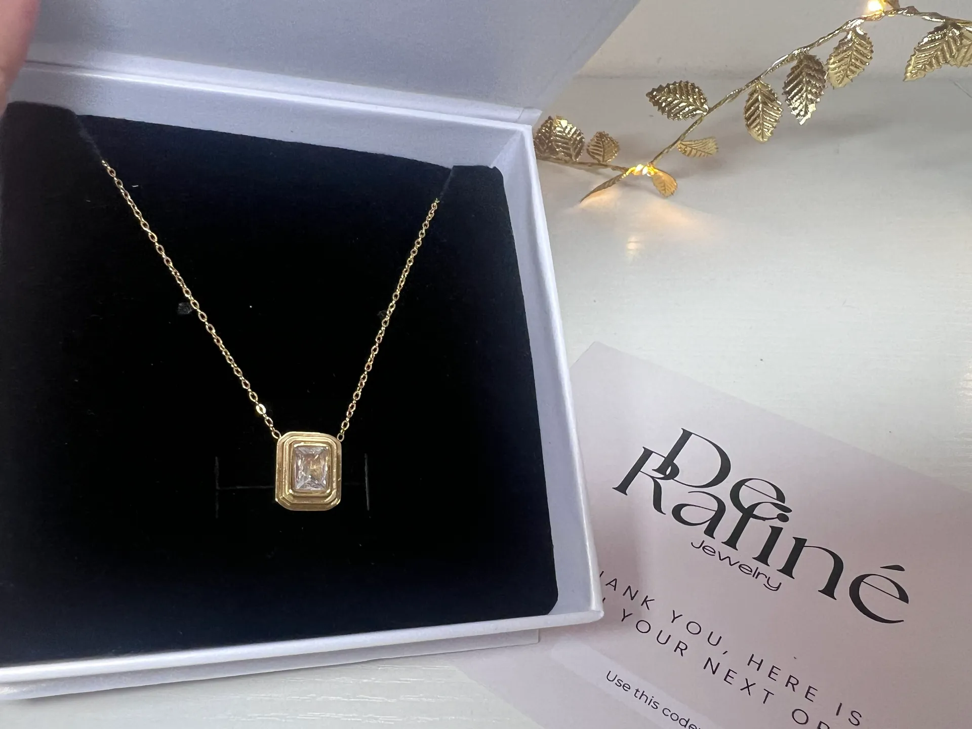 18k Gold Plated Stainless Steel Necklace Non Tarnish - Image 2