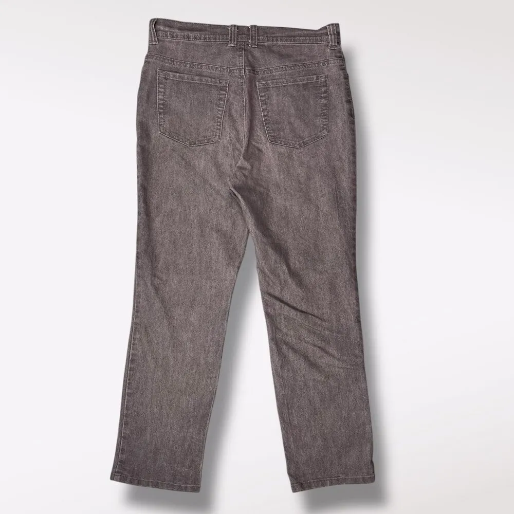 Gloria Vanderbilt Amanda Gray Jeans Straight Leg High Rise Size 12 Petite - Image 8