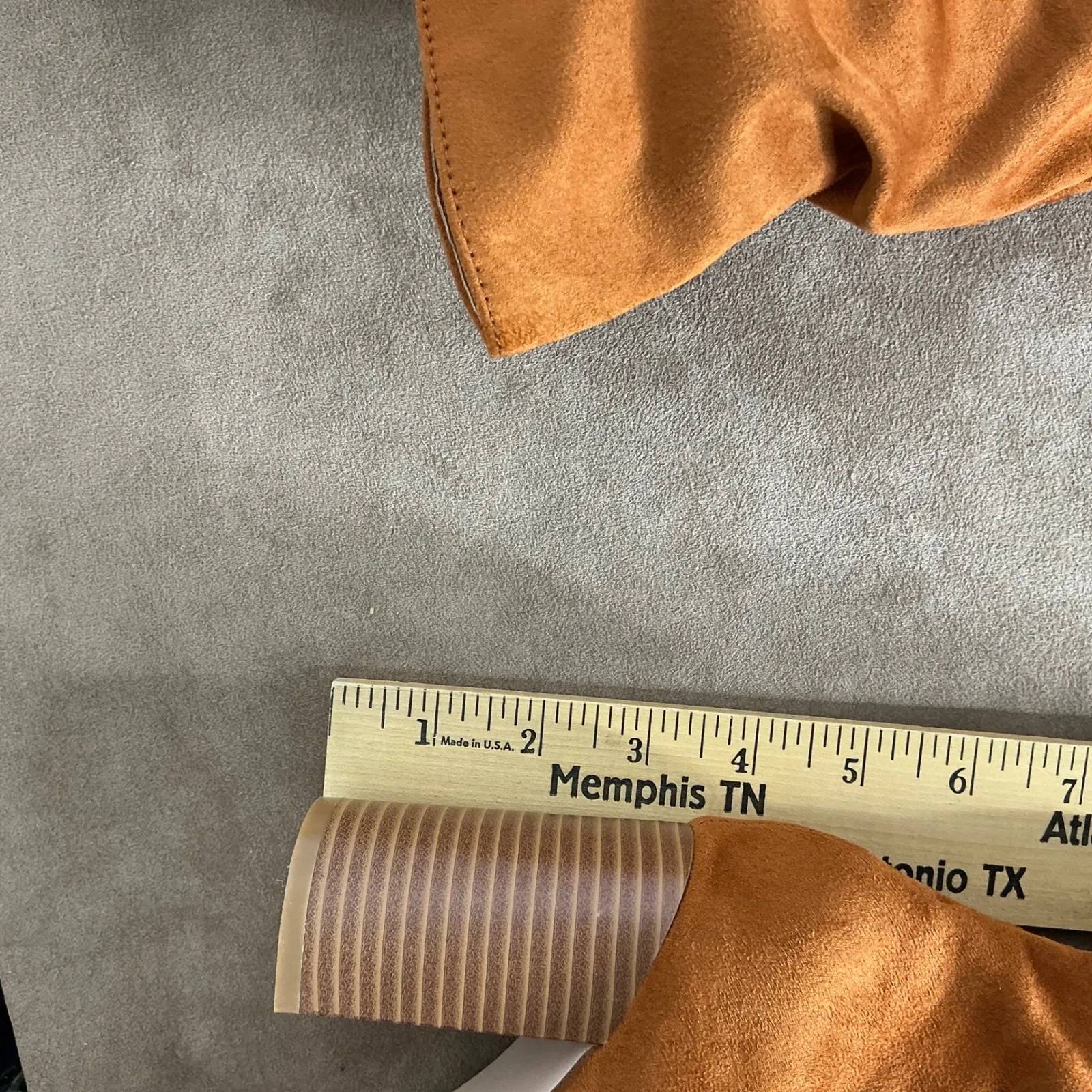 Boho Slouchy Knee High Boots Camel Brown Faux Suede Block Heel Womens 5 - Image 10