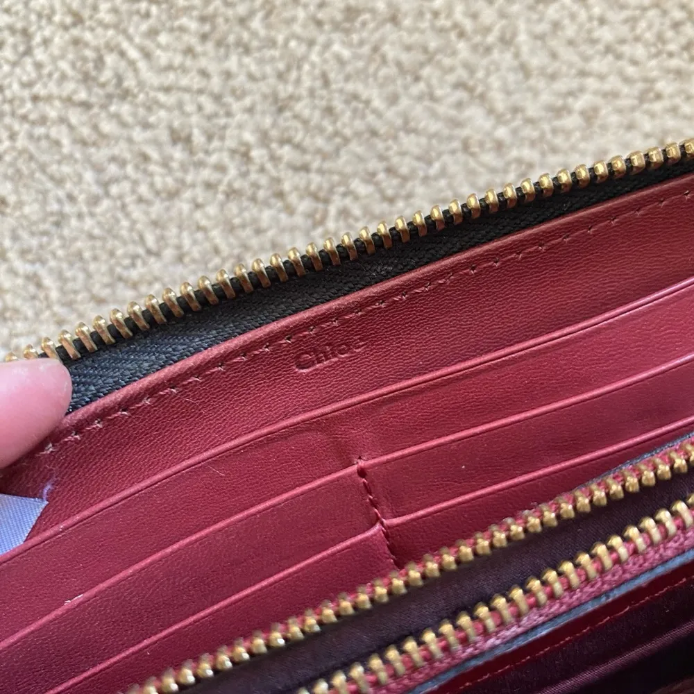 Authentic Chloe bow leather wallet on chain mini shoulder bag black gold - Image 13