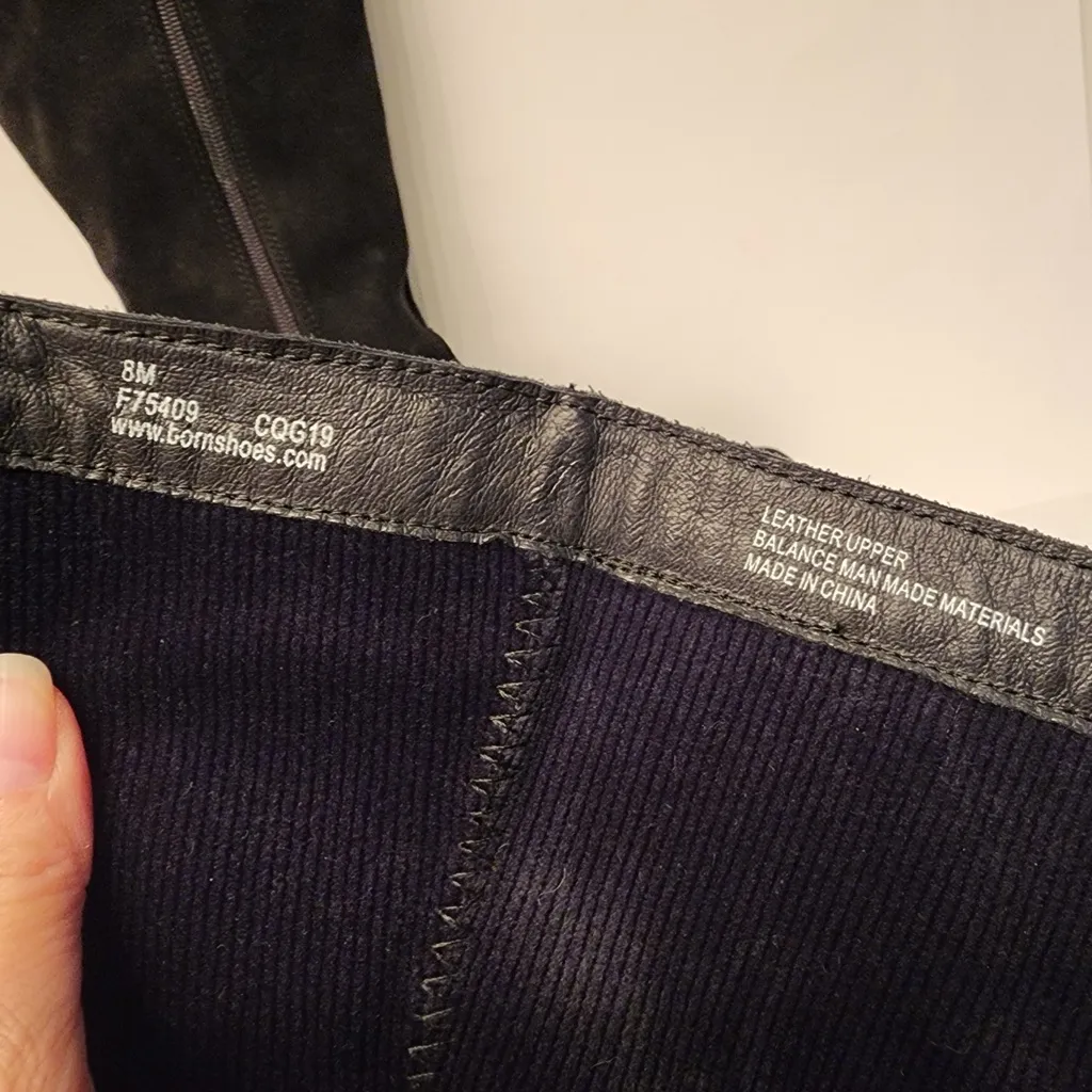 Born Cotto Tall Leather Boots Women's Black Knee - Image 11