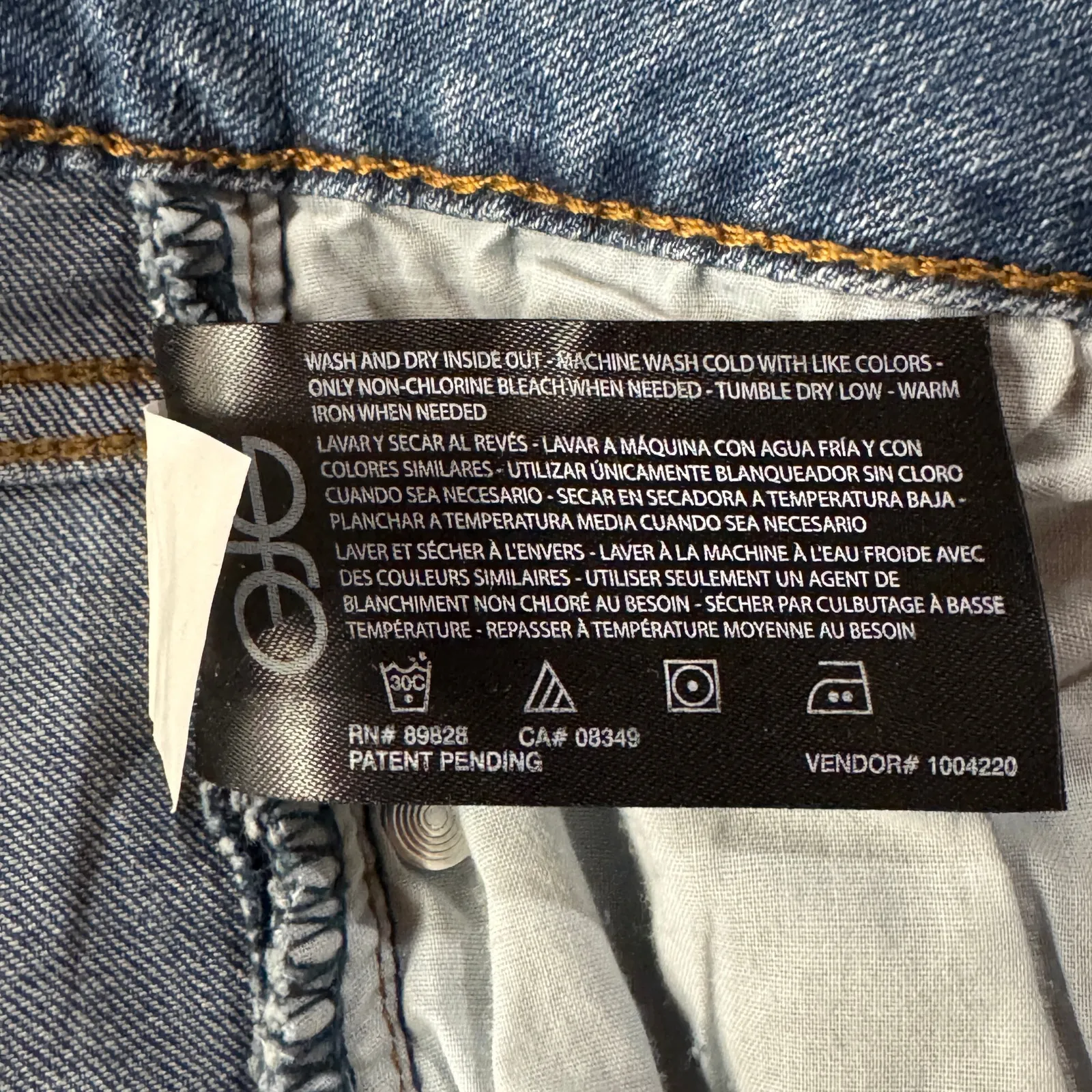 Nine West SZ 16 Chrystie Jeans Capris Stretch Hi-Rise Pockets Slits Zip-Fly Blue - Image 11