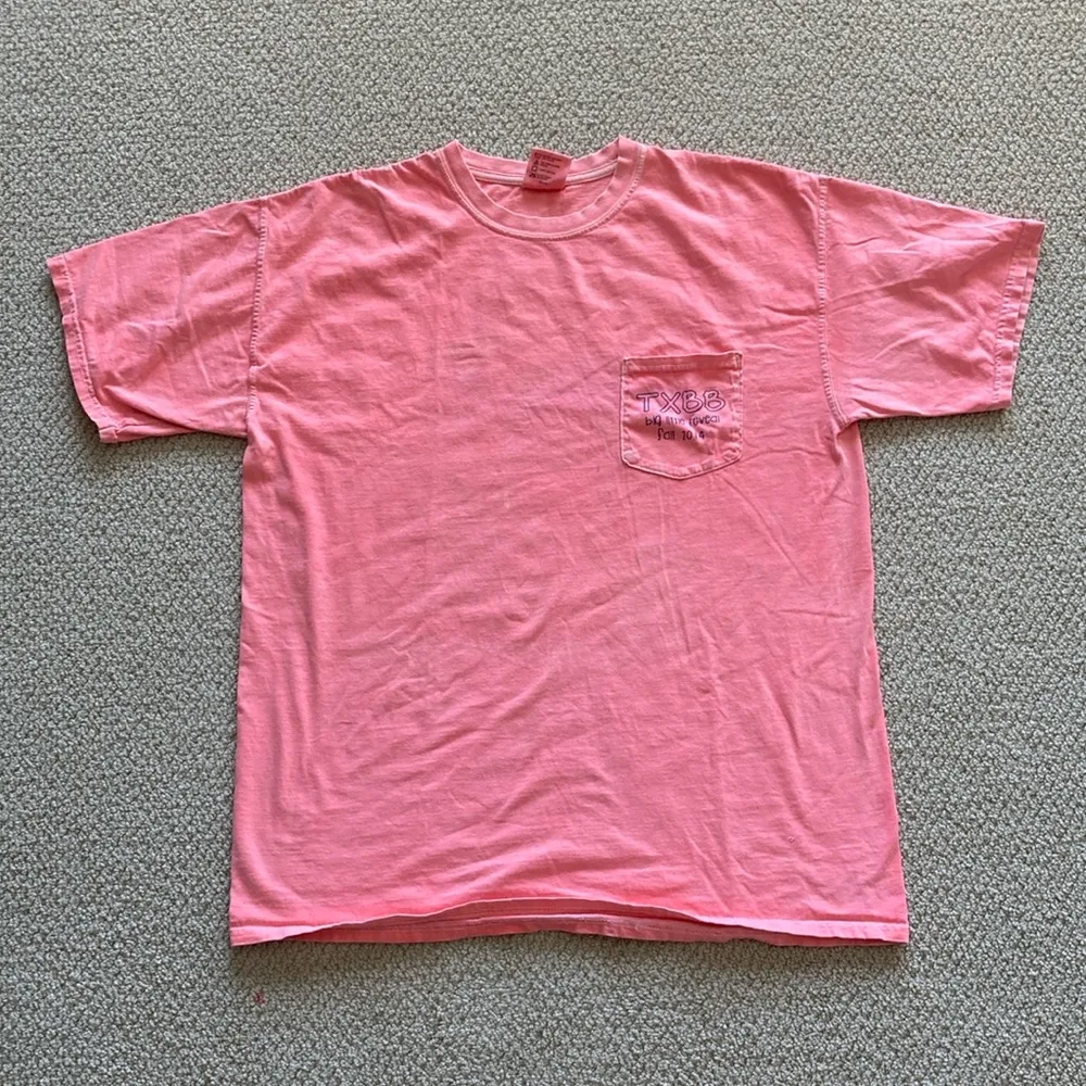 Comfort Colors Bright Orange Texas Bluebonnets Big Little T-Shirt Unisex Large - Image 4