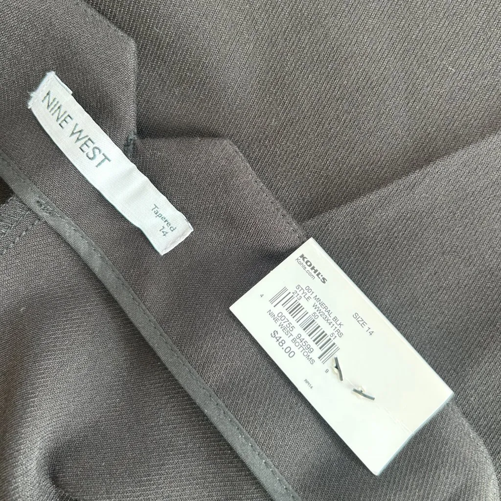 NINE WEST Women's Nine West High Rise Tapered Pants in Size 14 NWT New with Tags - Image 7