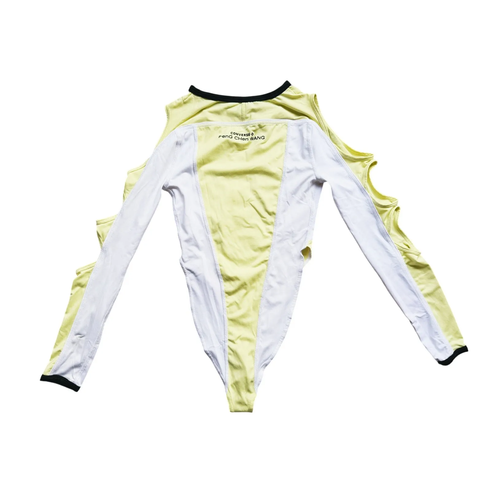 Converse x Feng Chen Wang Color-Block Bodysuit Small Pastel Yellow RARE Designer - Image 6