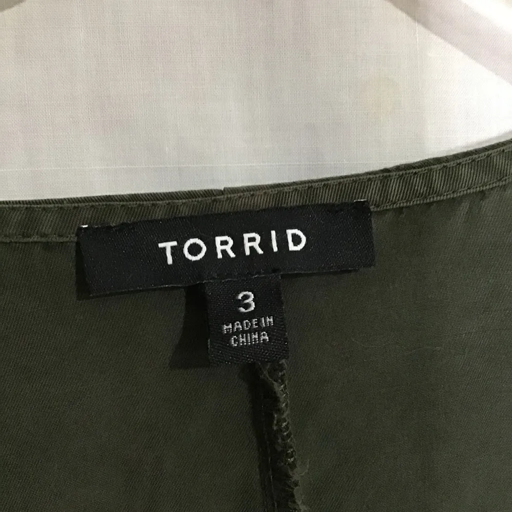 Torrid Size 3 Long Sleeve Tops Casual/ Professional Black Olive Green Denim - Image 7