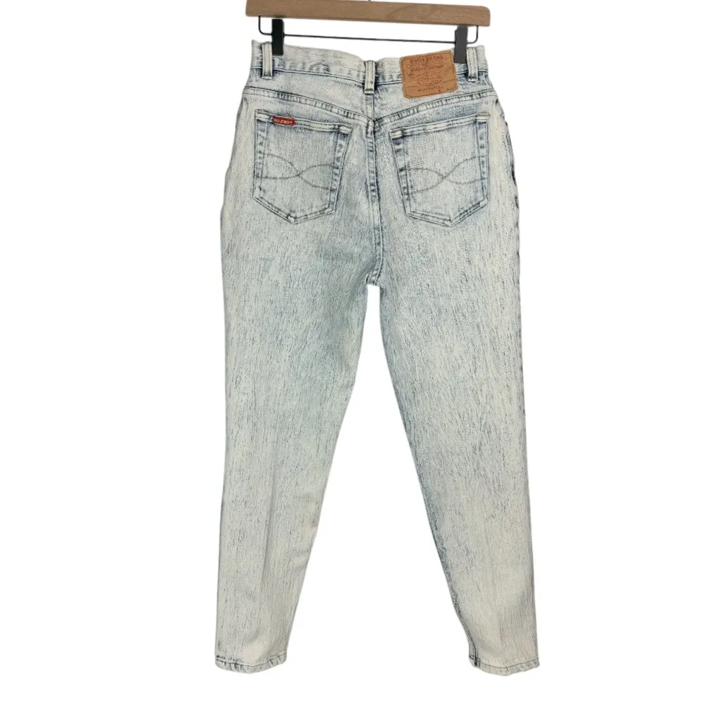 Vtg 90s Y2K Daily Jeans Acid Wash Denim Sz 4 Grunge Streetwear White - Image 2