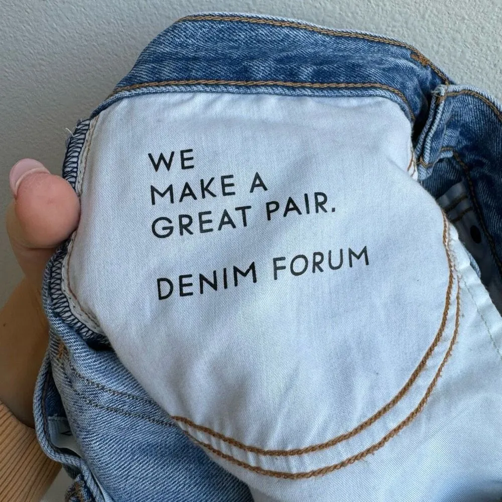 Aritzia Denim Forum The Joni Loose Short Denim Short Size 27 Blue Button Fly - Image 8
