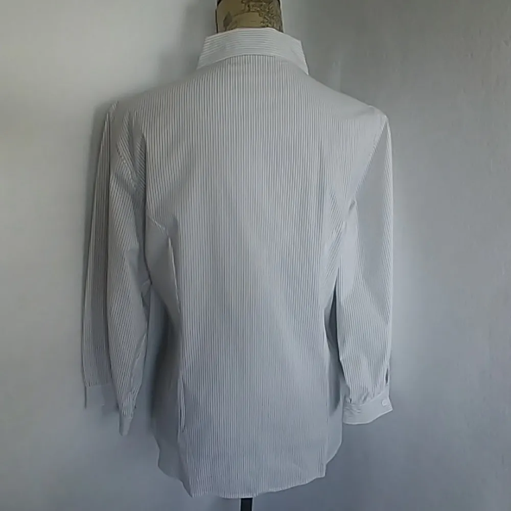 The Limited Women's Pinstripe Button Blouse Top - Image 4