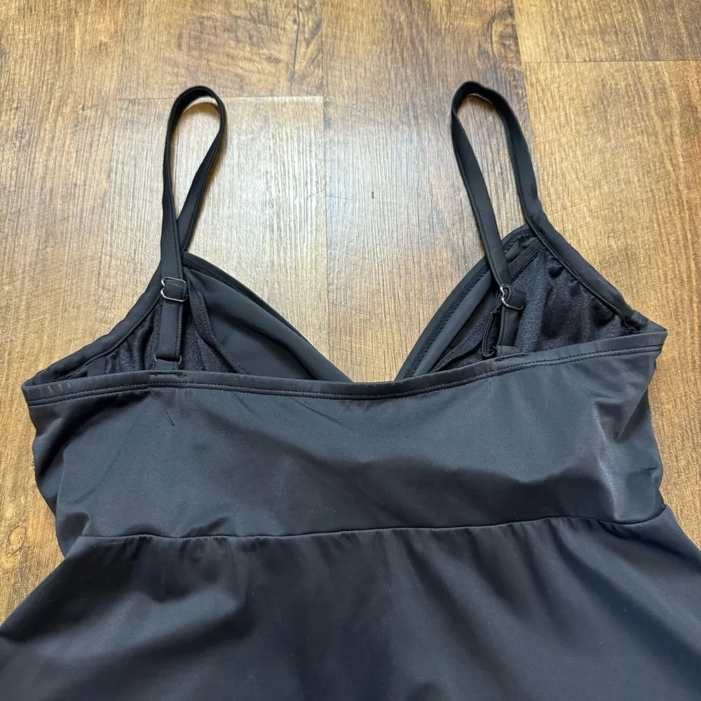 Dreamsuit by Miraclesuit Black Knotted Twist Drape Tankini Swim Top Sz 12 - Image 12